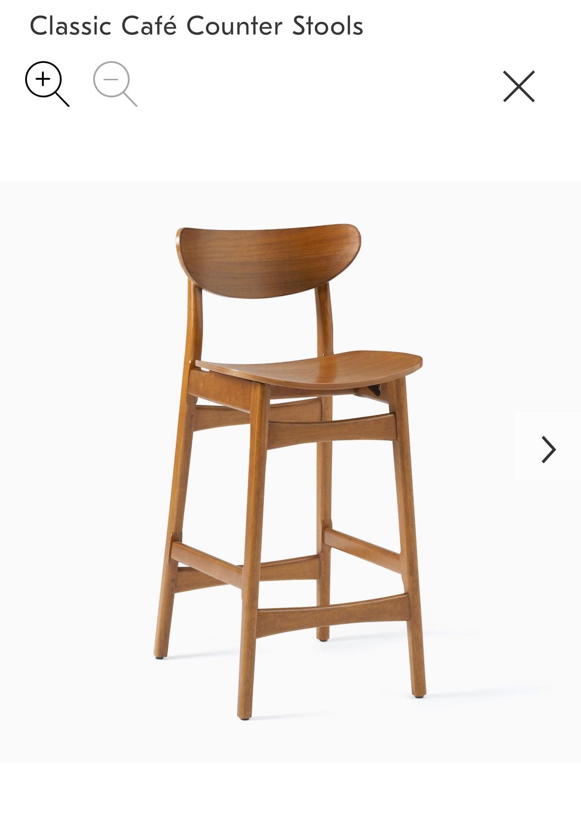 west elm CLASSIC CAFE COUNTER STOOL WALNUT WALNUT