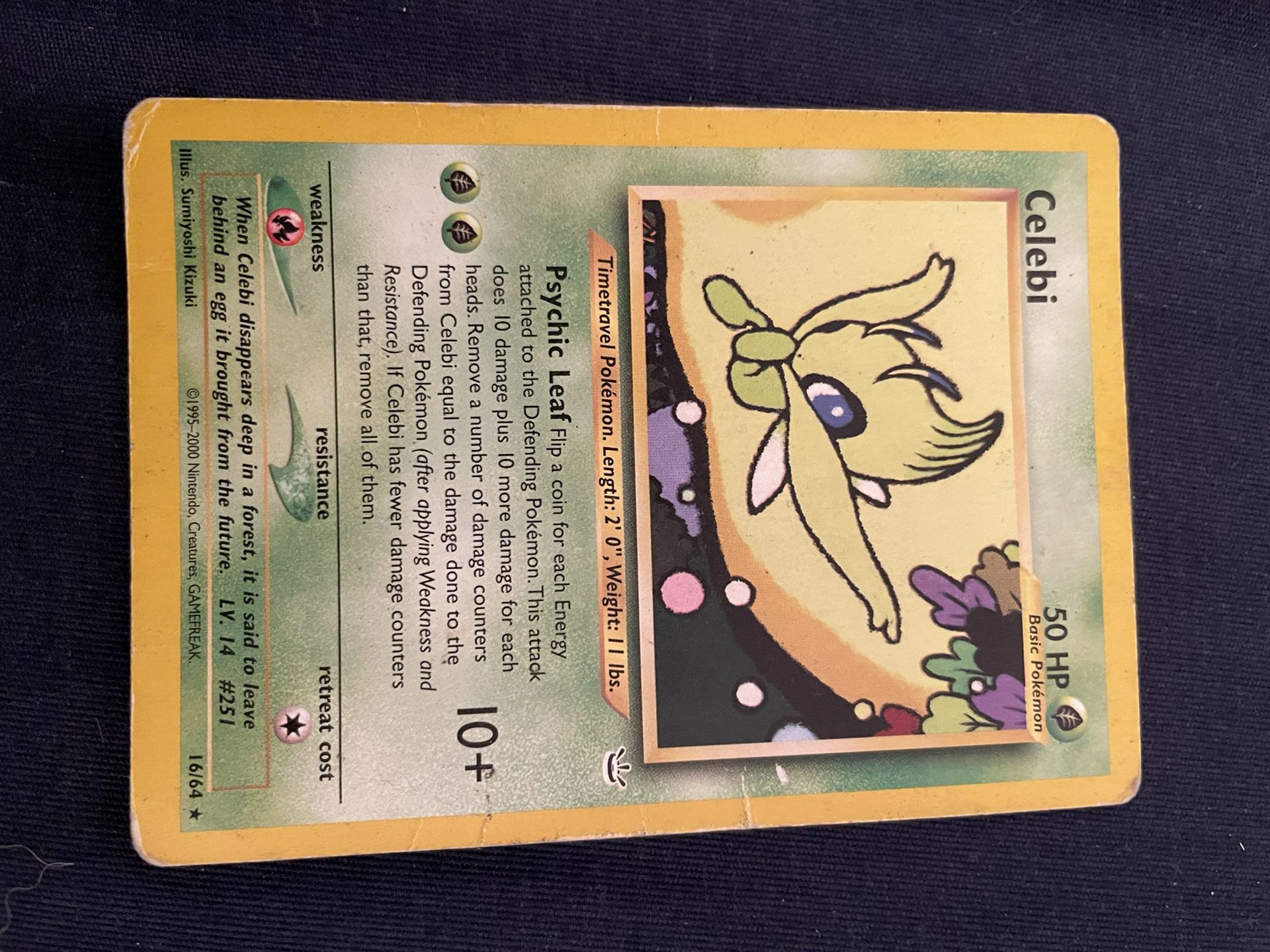 Celebi Basic Pokemon Card