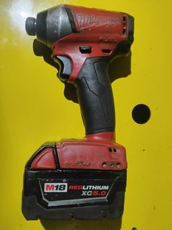 Milwaukee M18 impact driver with 5.0 battery