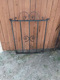 Vintage Black Wrought Iron Window Security Grate
