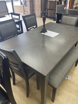 Dining Table , Bench, 4 Chairs On Sale
