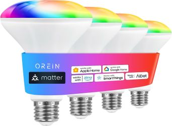 Matter Smart Light Bulb, BR30 Smart Lights 650LM 60W, Recessed Color Changing