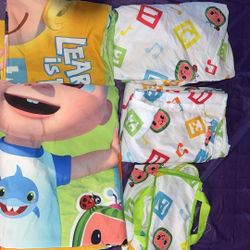 Cocomelon 4  Piece Toddler Bedsheet Set 