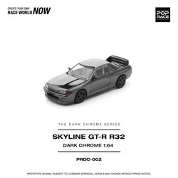 Pop Race 1:64 Nissan Skyline GTR R-32 Dark Chrome Special Edition