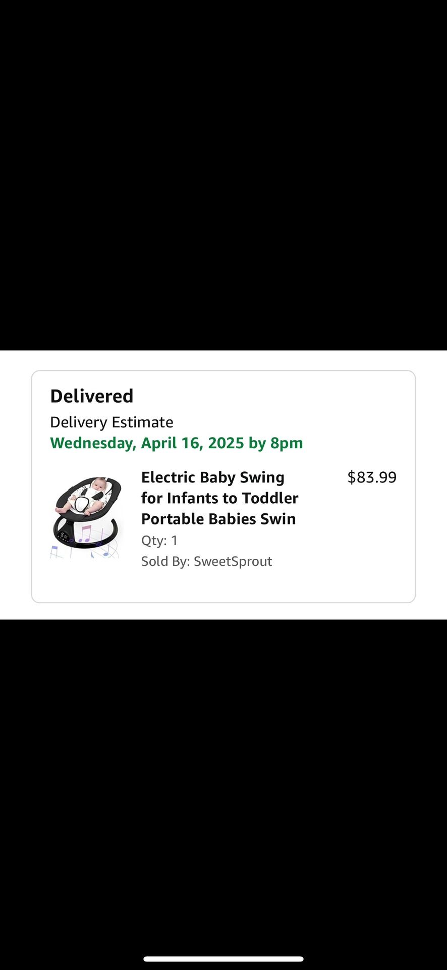 Electric Baby swing