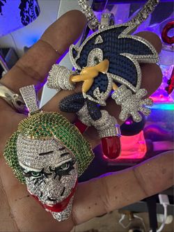 Joker pendant iced out sonic