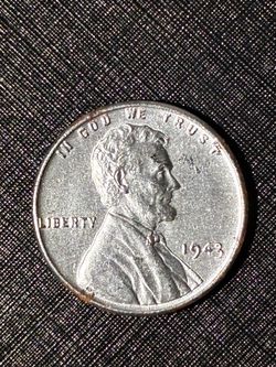 1943 no mint steel wheat penny