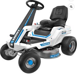 HART 80-Volt 30-inch Deck Lithium-Ion Riding Lawn Mower Kit, (1) Super Charger