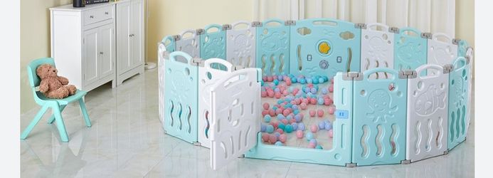New! Albott Marine Theme Baby Playpen