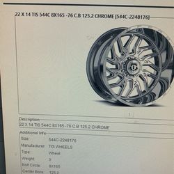 TIS 544C 22x14  WITH 35/12.50R22
