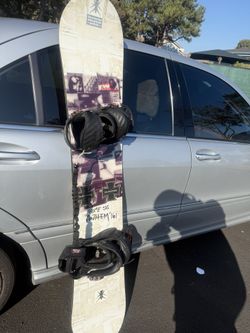 SALE SNOWBOARDING- Snowboard 161 Cm W/  Large Toecap Burton Bindings - Used Mildly- Need Sold $1i