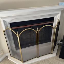 fireplace screen gold 58 wide , 28.5 height
