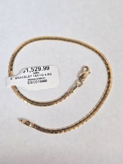 14kt Gold Bracelet 8"