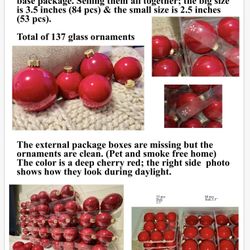 High Quality Luxury Glass Christmas Ornaments 