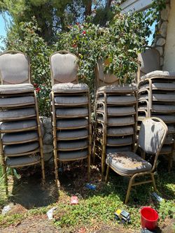 ($30) 29 church chairs