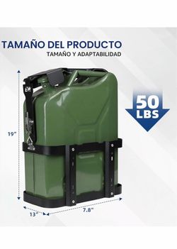 5-Gallon / 20-Liter Gas Can Mount – Steel Jerry Can Mounting Bracket – Lockable Mount for Water Containers – Suitable for Camping, RVs, and Travel 20-