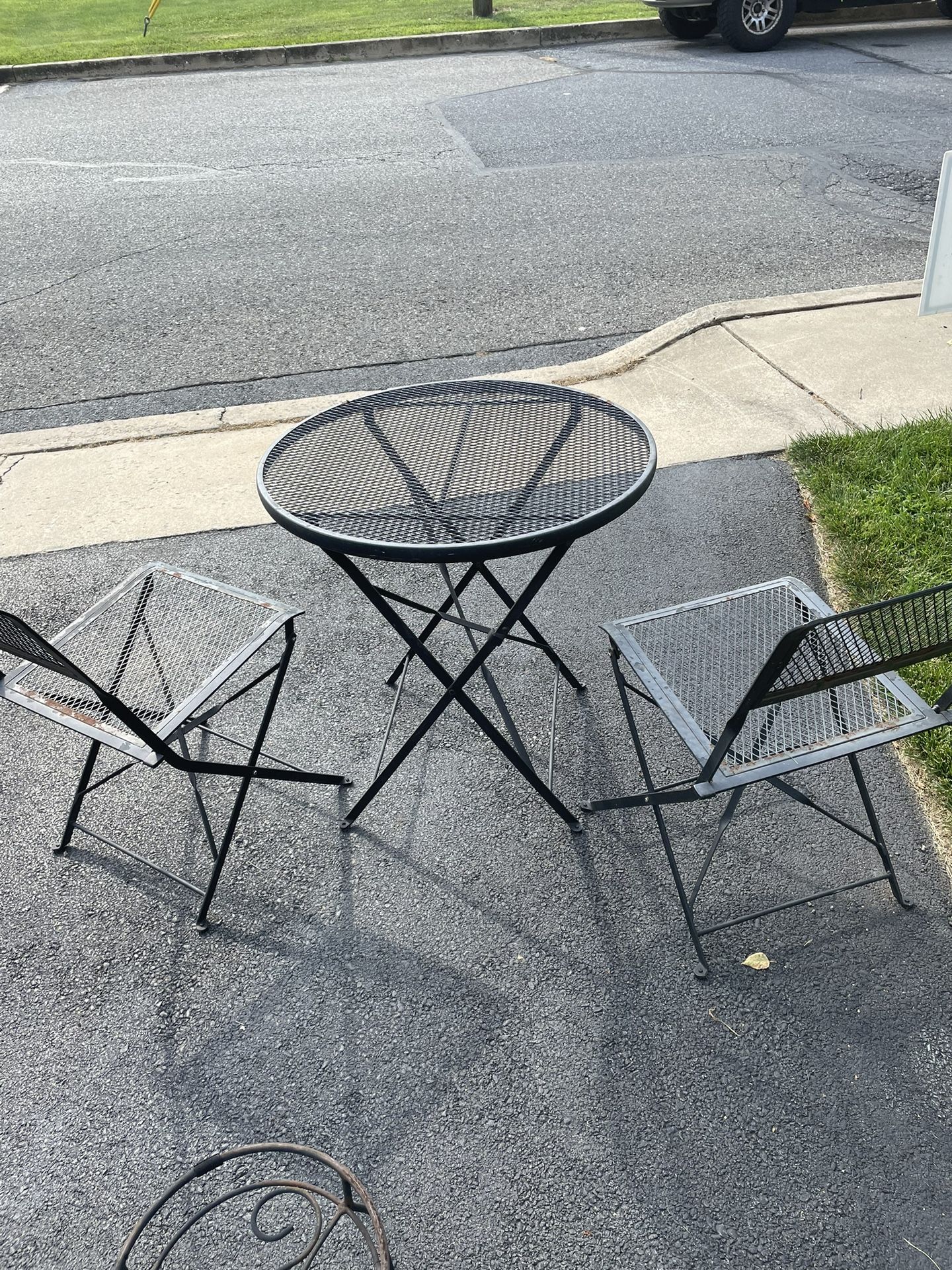 Metal Folding Table & Chairs