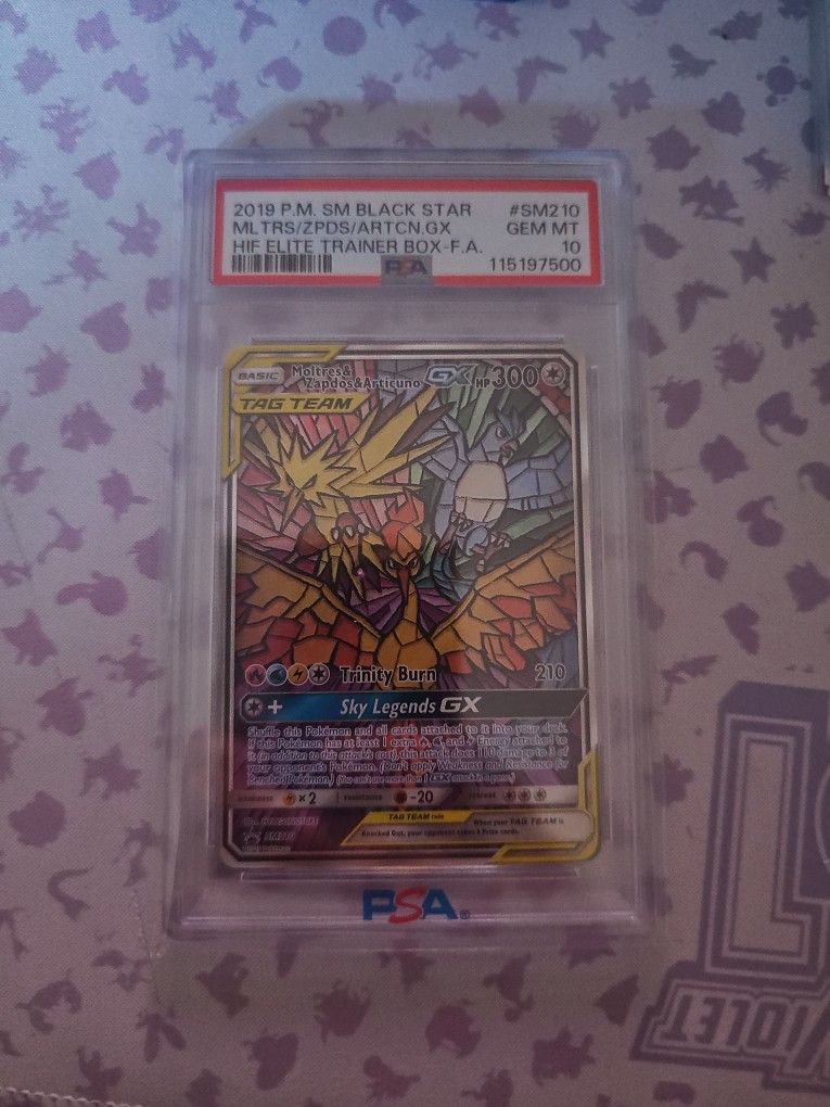 Moltres & Zapdos & Articuno GX Promo PSA10