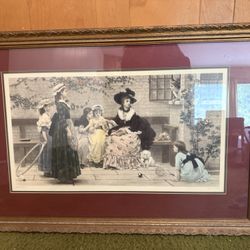 8 Framed Vintage Art Prints & Architectural Engravings – Estate Sale Lot