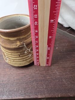 Handmade Stoneware Coffee Mug: Wabi-Sabi Ceramic Cup, Folk Art Glaze