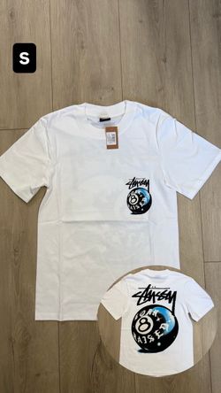 Stussy 8 Ball Born x Raised White Tee Size S