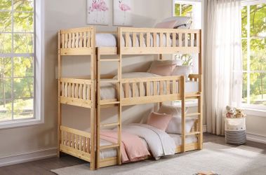 Maximise sleep space with our transitional triple/triple bunk bed