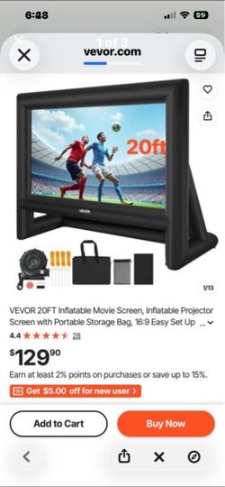 Inflatable projection screen (new)