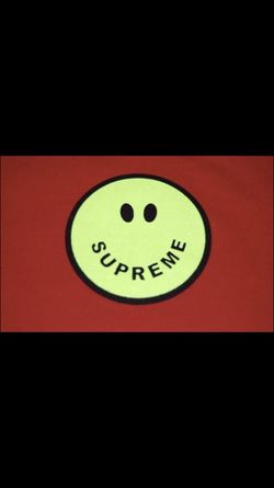 Supreme Whatever Smiley face tee size large box logo hoodie