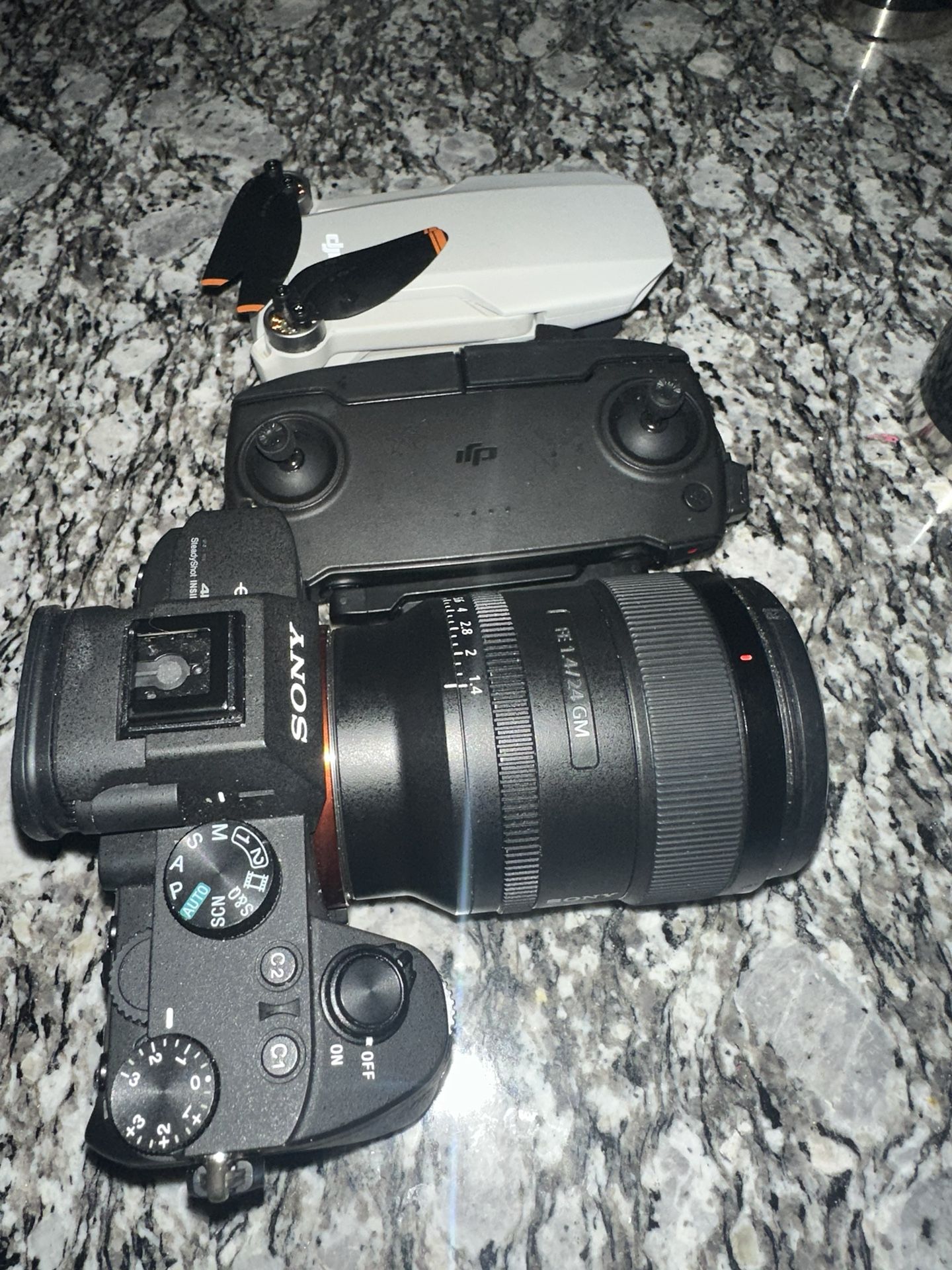 Sony Alpha III - Sony G Master 24mm 1.4 Lens - DJI Mini Drone