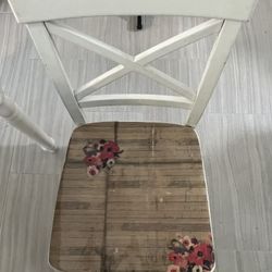 Wood Table With Pier1 Chairs 