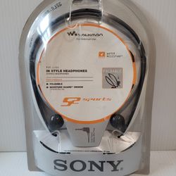 Sony MDR-A35G Sport Walkman Folding Compact Headphones New NIB

