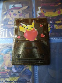 Pikachu Fan-Art Gold Foil Display Card 