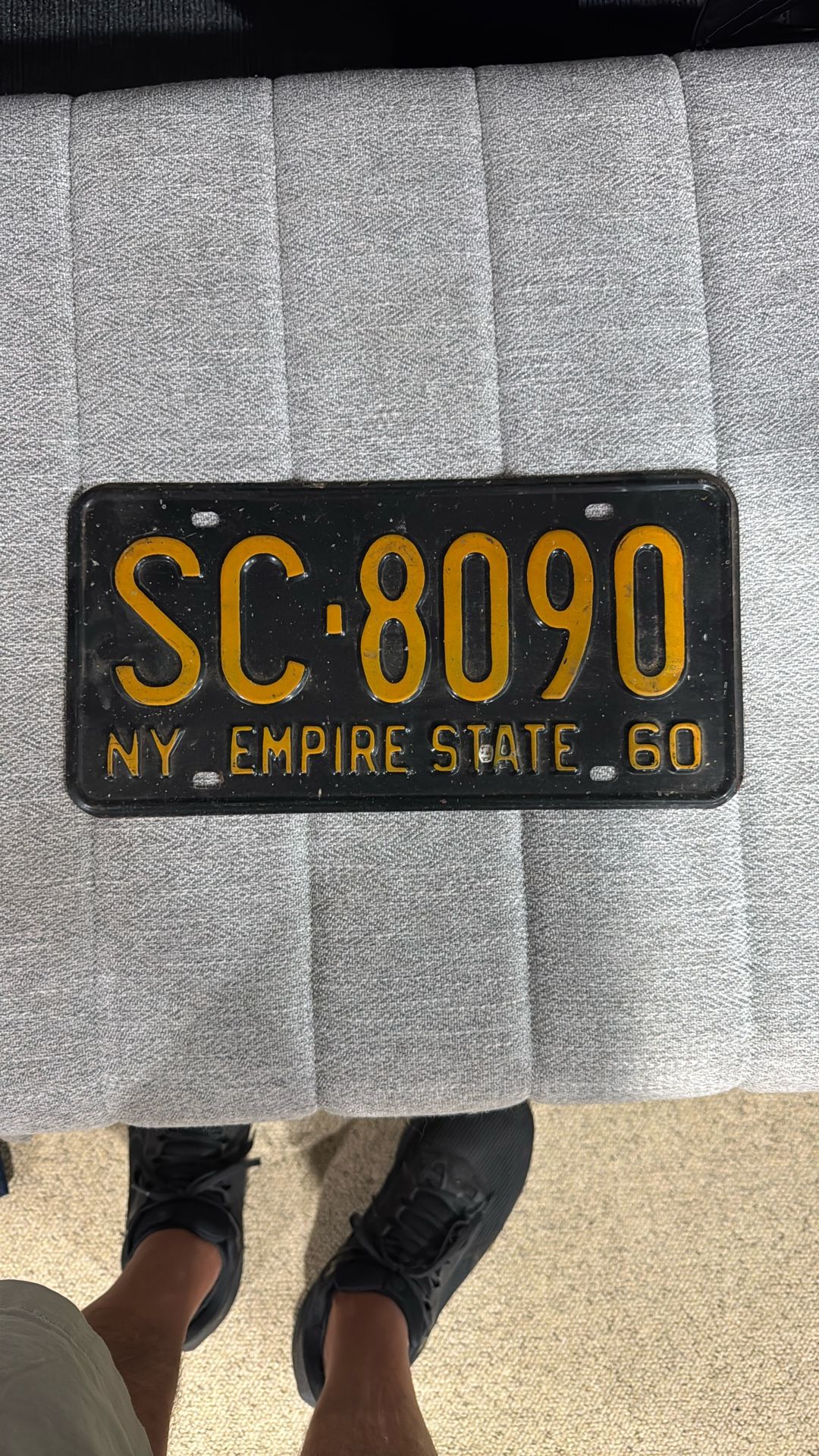 1960 New York Empire State License Plate