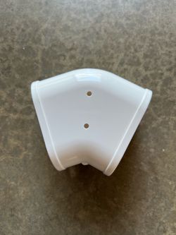 White Vinyl Downspout Elbow