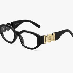 FEISEDY Trendy Blue Light Reading Glasses for Women and Men, Vintage 90s Anti-Glare Readers B0317