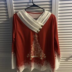 CHRISTMAS PRINT BLOUSE XL BNWT