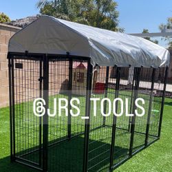 Large Welded Wire Steel Dog Run Kennel Cage Jaula New! 