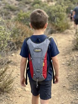 CamelBak Classic Hydration Pack – Gray/Red (No Bladder)