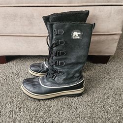 Sorel NL1907 Tall Winter Boots Black Waterproof Women’s 7.5