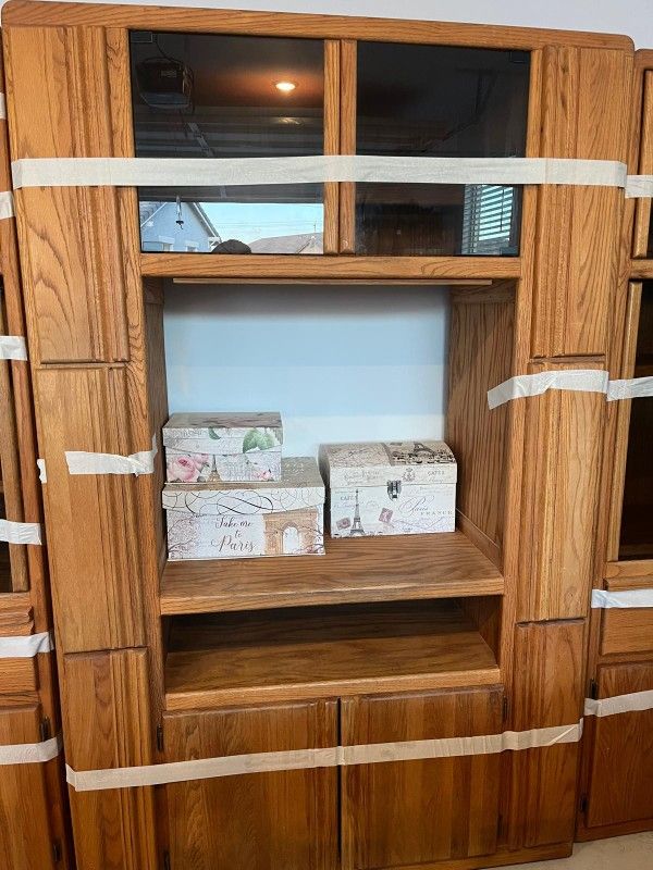 Wood Living Room Closet