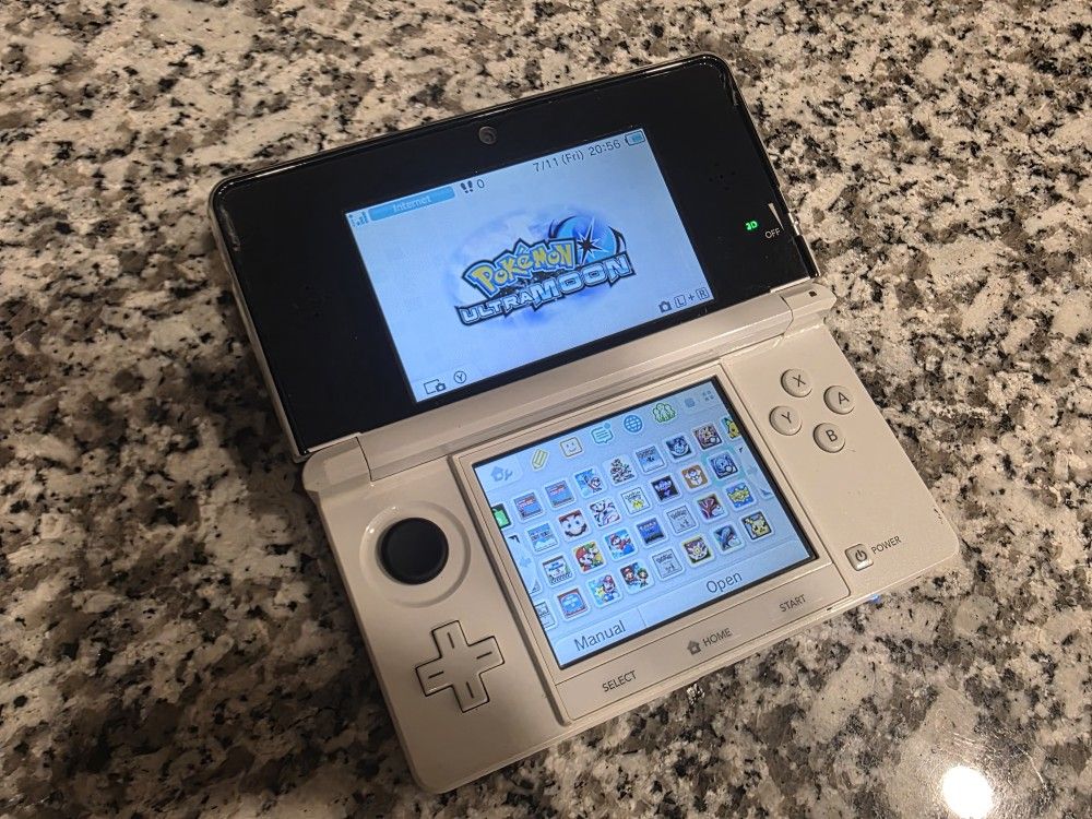 Nintendo 3ds White Custom Video Game Console 