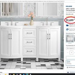 Bathroom Vanity with Marble Top 60" *NEW* - $1,400 