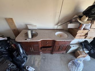 Wood dual vanity
