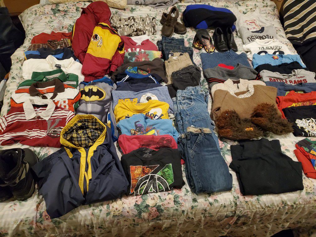 Boys clothes, jackets, shoes and more...Size 6 and 7