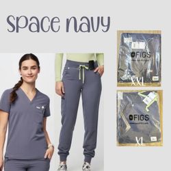 Figs Space Navy Scrubs
