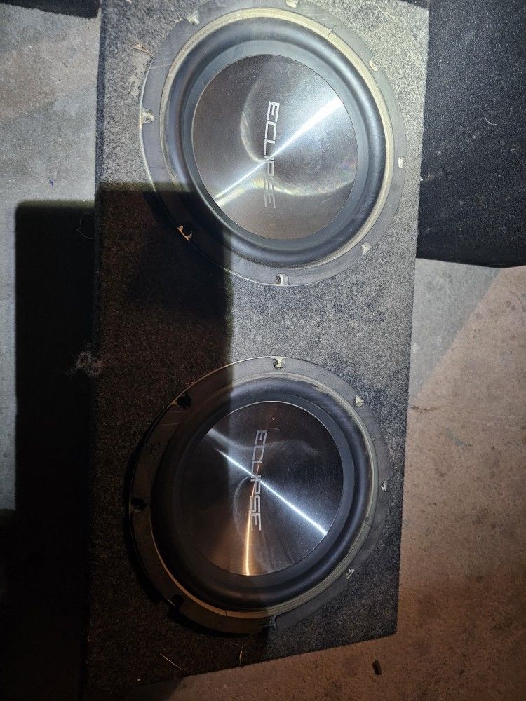 Subwoofers
2 mtx thunder 6000 10 with box
2 eclipse sw6103.4 with box
1 performance teknique icbm-5610 with box
2 Autotek SS104-B 10 with box
