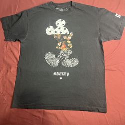 Disney Collection X Neff Mickey Mouse T Shirt Paisley Stars Floral Size Large