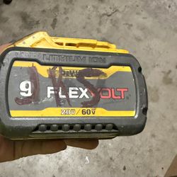 9 Ah Dewalt Battery Flex Volt. 20/60v