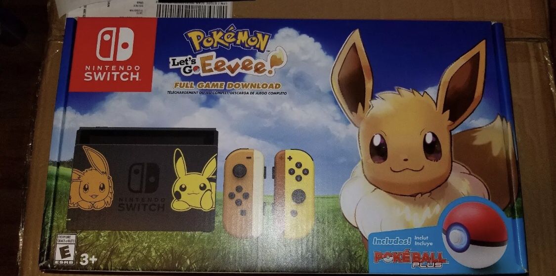 Nintendo Switch pokemon lets go eevee bundle