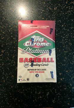 2025 Topps Chrome Platinum Baseball Card Hobby Box